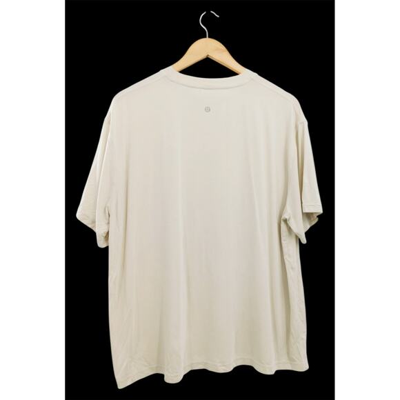Lululemon Modal-Silk Blend Tie-Front Yoga T-Shirt In Natural Ivory Size 10 - Picture 2 of 6